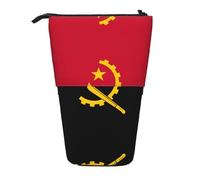 WZYCWB Angola Flag Retractable Storage Container for Pen Holders, Makeup Brush Holders, or Coin Drawstring Bags.