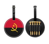 WZYCWB Angola Flag Special Printed Golf tee Storage Bag - Portable Hanging Buckle Design