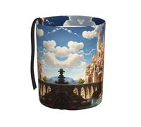 WZYCWB Anime Castle Sky Hanging car Trash can is Suitable for Many Types of Cars. It is Practical and Convenient, and is Simply The Perfect Partner for Driving.