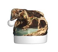 WZYCWB Anime Castle Sky Prints Santa Hats - Ideal for Christmas Eve, New Year's Eve, and Holiday Parties - Festive Decorations