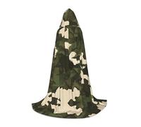 WZYCWB Army camouflage Printed Medium Hooded Cape, Holiday Party Costume, Carnival Party Prop, Sizes S/M/L