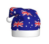 WZYCWB Australian flag Adult New Year Santa Hat, Unisex Decorative Hat, Christmas New Year Party, 15.7 Inch High Plush Santa Hat