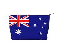 WZYCWB Australian flag Corduroy cosmetic bag, women's portable zipper handbag purse, suitable for travel and daily storage, cosmetics