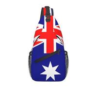 WZYCWB Australian flag Patterned crossbody chest bag, casual hiking shoulder bag, travel crossbody backpack for men and women