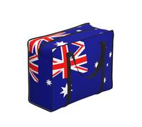 WZYCWB Australian Flag Storage Bag for Adults, 48.7L, Polyester, Zippered Tote, 53x40x23 cm, Foldable with Reinforced Handles