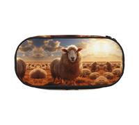 WZYCWB Australian Sheep Large Capacity Pencil Bag - Multifunctional Storage Box, Portable and Durable Pencil Bag for Office and School Supplies