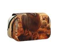 WZYCWB Australian sheep Portable Pencil Case ideal for organizing pens in the office or storing makeup brushes
