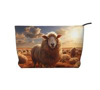WZYCWB Australian Sheep Printed Cosmetic Storage Bag, Perfect for Business Trips and Travel.