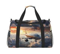 WZYCWB Australian sheep Printed fitness travel bag. Perfect for yoga training, short trips, and swimming gear., Airplanes Are Soaring, One Size