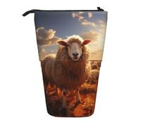 WZYCWB Australian Sheep Printed Retractable Pen Holder Suitable for use as a Simple Cosmetic Bag, Wallet, etc.