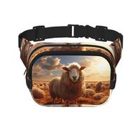 WZYCWB Australian Sheep Sports Waist Bag, Trendy and Fashionable Crossbody Bag, Lightweight Travel Small Bag