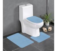 WZYCWB Azure Bathroom non-slip mat set bedroom floor mat bathtub home decoration plush rug