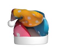 WZYCWB Balloon background wave pattern Printed Santa Hats - Perfect for Christmas Eve, New Year's Eve, and Holiday Parties
