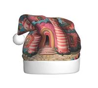 WZYCWB Balloon Castle Printed Santa Hats - Perfect for Christmas Eve, New Year's Eve, and Holiday Parties