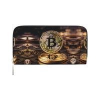 WZYCWB Basketball on Fire and Water Flame Splashing Leather clutch bags zipper wallets and card holders are perfect for travel or daily use, Coins With B, One Size