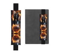 WZYCWB Basketball on Fire and Water Flame Splashing Printed Large-Capacity PVC Pen Holder + Creative Diary Pen Bag Set with Elastic Band Anti-Slip Design