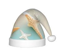 WZYCWB Beach Starfish Patterned Christmas Party Hat, Children's Class Activity Gift, Christmas Holiday Decoration Prop