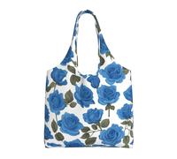 WZYCWB Beautiful blue roses Printed Single Shoulder Commuter Canvas Bag, Grocery Shopping Bag, Daily Use Canvas Bag