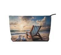 WZYCWB Beautiful Blue Sky and sea Patterned Toiletry Storage Bag, Essential for organizing Cosmetics and Skincare Products.