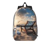 WZYCWB beautiful blue sky and sea Printed backpack with pockets - suitable for work, business trips, travel, sports