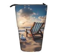 WZYCWB Beautiful Blue Sky and sea Retractable Storage Container for Pen Holders, Makeup Brush Holders, or Coin Drawstring Bags.