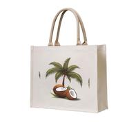 WZYCWB Beautiful coconut trees Printed three-dimensional canvas tote bag suitable for travel, work, fitness, camping and beach carrying