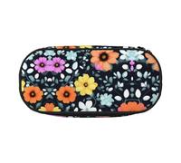 WZYCWB Beautiful Colourful Flowers Large Capacity Pencil Bag - Multifunctional Storage Box, Portable and Durable Pencil Bag for Office and School Supplies
