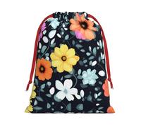 WZYCWB Beautiful colourful flowers M Printed Gift Bags - Perfect for Weddings, Christmas, and Holidays - S/M/L