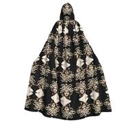 WZYCWB Beautiful Medusa Printed hooded cape suitable for masquerade, Halloween party cosplay props