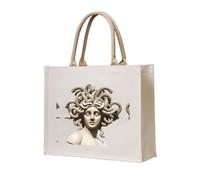 WZYCWB Beautiful Medusa Printed three-dimensional canvas tote bag suitable for travel, work, fitness, camping and beach carrying