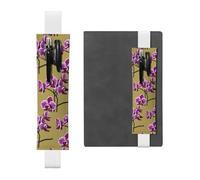 WZYCWB Beautiful Orchids Diary pencil pouches, PVC pen holders and pen holders with elastic bands, and bookmarks are the best gift choices., White, One Size
