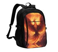 WZYCWB beautiful phoenix Printed laptop backpack, business men's commuter backpack, computer bag with USB port charging