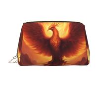 WZYCWB Beautiful Phoenix Printed Leather Cosmetic Bag for Women - Stylish and Soft, Durable