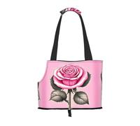 WZYCWB Beautiful pink roses Printed Pet Shoulder Bag - Lightweight, Breathable Travel Small Pet Shoulder Bag