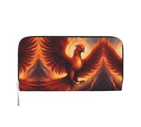 WZYCWB beautiful purple roses Leather clutch bags zipper wallets and card holders are perfect for travel or daily use, A Lovely Phoenix, One Size