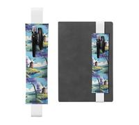 WZYCWB beautiful river windmill Diary pencil pouches, PVC pen holders and pen holders with elastic bands, and bookmarks are the best gift choices., White, One Size