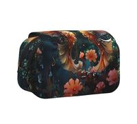 WZYCWB Beautiful Seahorse Couple Patterned Portable Pencil Case ideal for organizing pens in the office or storing makeup brushes