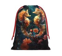 WZYCWB Beautiful Seahorse Couple S Printed Gift Bags - Perfect for Weddings, Christmas, Birthdays, and Parties - S - L