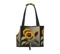WZYCWB Beautiful sunflowers Printed Pet Shoulder Bag - Lightweight, Breathable Travel Small Pet Shoulder Bag