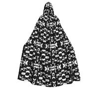 WZYCWB Beautiful swan Printed hooded cape suitable for masquerade, Halloween party cosplay props