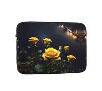WZYCWB Beautiful yellow roses 10 inch Printed laptop sleeve for 10-17-inch laptops, perfect for business, office, school, or university use.