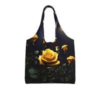 WZYCWB Beautiful yellow roses Printed Single Shoulder Commuter Canvas Bag, Grocery Shopping Bag, Daily Use Canvas Bag