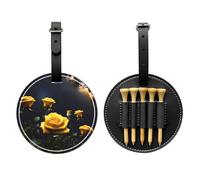 WZYCWB Beautiful Yellow Roses Special Printed Golf tee Storage Bag - Portable Hanging Buckle Design