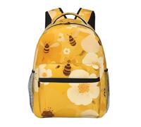 WZYCWB Bee colony Casual Backpack, 11.4x15.7x7.8 Inch, Laptop Backpack for Travel Hiking Business Camping Gym