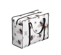 WZYCWB Bee Print Tote Storage Bag for Adults, One Size, Polyester with Zipper Closure, 53 x 40 x 23 cm, Foldable with Reinforced Handles