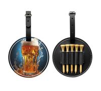 WZYCWB Beer Foam Special Printed Golf tee Storage Bag - Portable Hanging Buckle Design