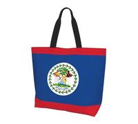 WZYCWB Belize Flag Printed Tote Bag - Shoulder Bag - Suitable for Travel, Yoga, Beach, Commute, Shopping - Gift for Men and Women