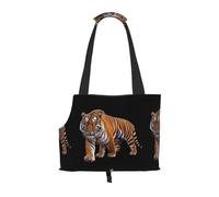 WZYCWB Bengal Tiger Printed Pet Shoulder Bag - Lightweight, Breathable Travel Small Pet Shoulder Bag