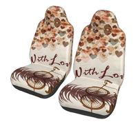 WZYCWB Bicycle under heart tree romantic Car Seat Protectors (2 Pack), Auto Seat Covers Guard Sedan, SUV, Truck, Van, Bus & Ferry Seats