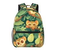 WZYCWB Big-eyed monkey illustration Casual Backpack, 11.4x15.7x7.8 Inch, Laptop Backpack for Travel Hiking Business Camping Gym